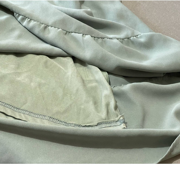 ENTRO Women's Tiered‎ Ruffle High Neck Sleeveless Dress Ties in Back Size Medium - Picture 7 of 9